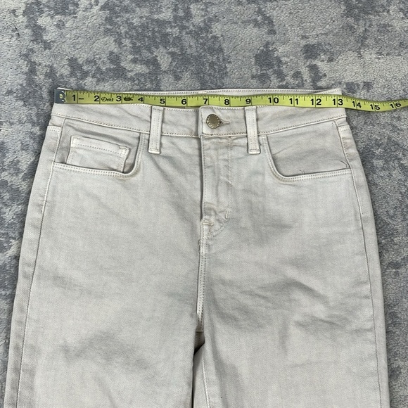 New L’Agence High Line Skinny Jeans High Rise Biscuit Destruct Sz 24 - Picture 10 of 13